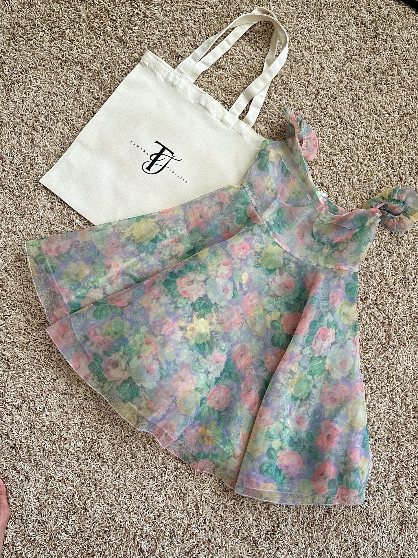 Mini Dress Fluffy Flowers 💐